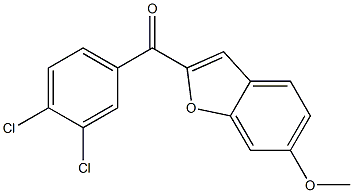 (3,4-dichlorophenyl)(6-methoxybenzo[b]furan-2-yl)methanone 구조식 이미지
