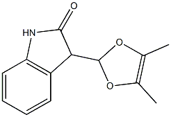 3-(4',5'-dimethyl-1',3'-dioxolynyl)-1,3-dihydro-2H-indol-2-one 구조식 이미지