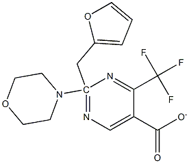 2-furylmethyl 2-morpholino-4-(trifluoromethyl)pyrimidine-5-carboxylate Structure