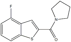 (4-fluoro-1-benzothiophen-2-yl)(1-pyrrolidinyl)methanone Structure