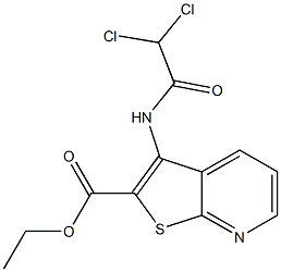 ethyl 3-[(2,2-dichloroacetyl)amino]thieno[2,3-b]pyridine-2-carboxylate 구조식 이미지