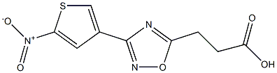 3-[3-(5-nitro-3-thienyl)-1,2,4-oxadiazol-5-yl]propanoic acid Structure