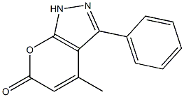 4-methyl-3-phenyl-1,6-dihydropyrano[2,3-c]pyrazol-6-one 구조식 이미지