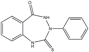 3-phenyl-2-thioxo-2,3,4,5-tetrahydro-1H-1,3,4-benzotriazepin-5-one 구조식 이미지