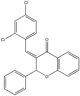 3-(2,4-dichlorobenzylidene)-2-phenylchroman-4-one Structure