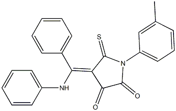 4-[anilino(phenyl)methylidene]-1-(3-methylphenyl)-5-thioxopyrrolidine-2,3-dione 구조식 이미지