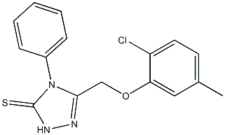 5-[(2-chloro-5-methylphenoxy)methyl]-4-phenyl-2,4-dihydro-3H-1,2,4-triazole-3-thione Structure