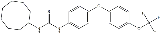 N-cyclooctyl-N'-{4-[4-(trifluoromethoxy)phenoxy]phenyl}thiourea Structure