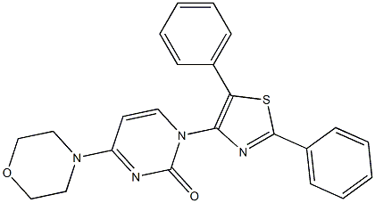 1-(2,5-diphenyl-1,3-thiazol-4-yl)-4-morpholino-1,2-dihydropyrimidin-2-one 구조식 이미지