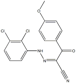 2-[2-(2,3-dichlorophenyl)hydrazono]-3-(4-methoxyphenyl)-3-oxopropanenitrile 구조식 이미지