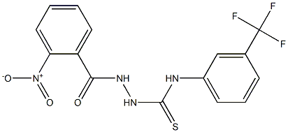 N1-[3-(trifluoromethyl)phenyl]-2-(2-nitrobenzoyl)hydrazine-1-carbothioamide 구조식 이미지