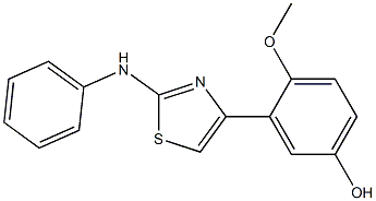 3-(2-anilino-1,3-thiazol-4-yl)-4-methoxybenzenol Structure