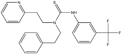 N-phenethyl-N-[2-(2-pyridyl)ethyl]-N'-[3-(trifluoromethyl)phenyl]thiourea 구조식 이미지