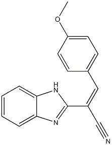 2-(1H-benzo[d]imidazol-2-yl)-3-(4-methoxyphenyl)acrylonitrile 구조식 이미지
