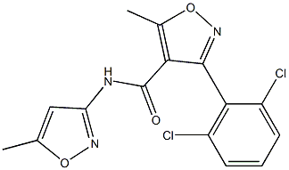 3-(2,6-dichlorophenyl)-5-methyl-N-(5-methyl-3-isoxazolyl)-4-isoxazolecarboxamide Structure