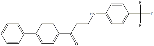 1-[1,1'-biphenyl]-4-yl-3-[4-(trifluoromethyl)anilino]-1-propanone 구조식 이미지