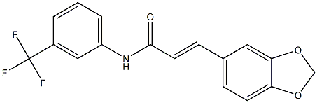 N1-[3-(trifluoromethyl)phenyl]-3-(1,3-benzodioxol-5-yl)acrylamide 구조식 이미지