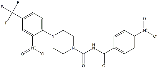 N1-(4-nitrobenzoyl)-4-[2-nitro-4-(trifluoromethyl)phenyl]piperazine-1-carboxamide Structure