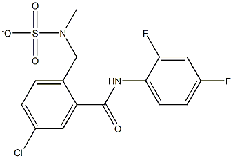 4-chloro-2-[(2,4-difluoroanilino)carbonyl]phenyl-N,N-dimethylsulfamate 구조식 이미지