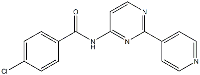4-chloro-N-[2-(4-pyridinyl)-4-pyrimidinyl]benzenecarboxamide 구조식 이미지