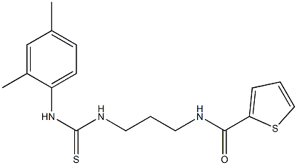 N2-(3-{[(2,4-dimethylanilino)carbothioyl]amino}propyl)thiophene-2-carboxamide 구조식 이미지