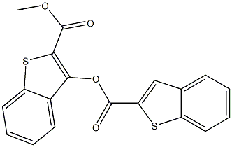 methyl 3-[(benzo[b]thiophen-2-ylcarbonyl)oxy]benzo[b]thiophene-2-carboxylate 구조식 이미지