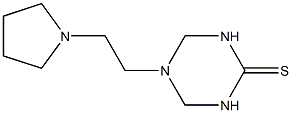 5-(2-tetrahydro-1H-pyrrol-1-ylethyl)-1,3,5-triazinane-2-thione 구조식 이미지