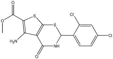 methyl 5-amino-2-(2,4-dichlorophenyl)-4-oxo-3,4-dihydro-2H-thieno[3,2-e][1,3]thiazine-6-carboxylate Structure