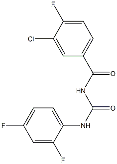 N-(3-chloro-4-fluorobenzoyl)-N'-(2,4-difluorophenyl)urea Structure