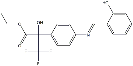 ethyl 3,3,3-trifluoro-2-hydroxy-2-{4-[(2-hydroxybenzylidene)amino]phenyl}propanoate 구조식 이미지