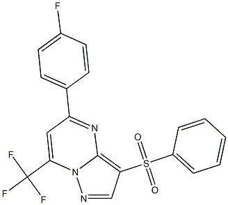 5-(4-fluorophenyl)-3-(phenylsulfonyl)-7-(trifluoromethyl)pyrazolo[1,5-a]pyrimidine Structure