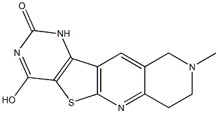 4-hydroxy-9-methyl-7,8,9,10-tetrahydropyrimido[4',5':4,5]thieno[2,3-b][1,6]naphthyridin-2(1H)-one 구조식 이미지