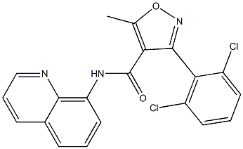 3-(2,6-dichlorophenyl)-5-methyl-N-(8-quinolinyl)-4-isoxazolecarboxamide Structure