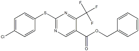 benzyl 2-[(4-chlorophenyl)thio]-4-(trifluoromethyl)pyrimidine-5-carboxylate Structure