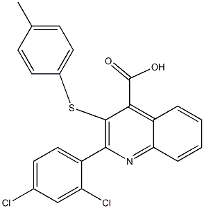 2-(2,4-dichlorophenyl)-3-[(4-methylphenyl)sulfanyl]-4-quinolinecarboxylic acid Structure