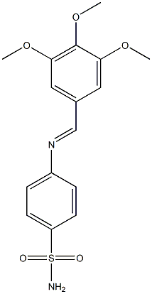 4-[(3,4,5-trimethoxybenzylidene)amino]benzene-1-sulfonamide 구조식 이미지