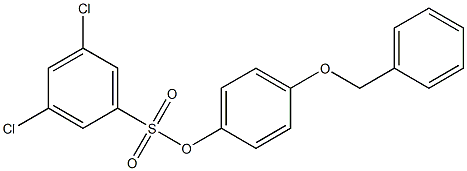 4-(benzyloxy)phenyl 3,5-dichlorobenzene-1-sulfonate 구조식 이미지