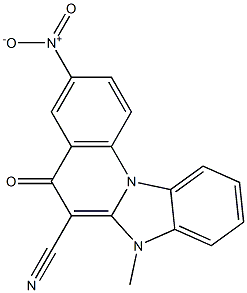 7-methyl-3-nitro-5-oxo-5,7-dihydrobenzo[4,5]imidazo[1,2-a]quinoline-6-carbo nitrile 구조식 이미지