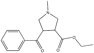 ethyl 4-benzoyl-1-methyl-3-pyrrolidinecarboxylate Structure