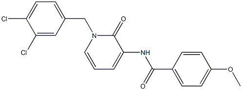 N-[1-(3,4-dichlorobenzyl)-2-oxo-1,2-dihydro-3-pyridinyl]-4-methoxybenzenecarboxamide 구조식 이미지