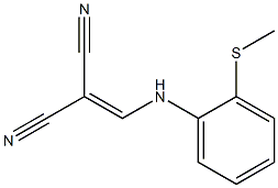 2-{[2-(methylthio)anilino]methylidene}malononitrile Structure