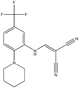 2-{[2-piperidino-5-(trifluoromethyl)anilino]methylidene}malononitrile Structure