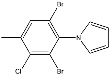 1-(2,6-dibromo-3-chloro-4-methylphenyl)-1H-pyrrole 구조식 이미지