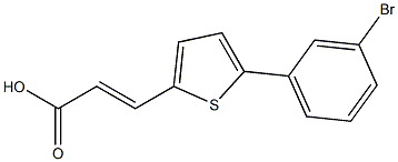 (2E)-3-[5-(3-bromophenyl)thien-2-yl]acrylic acid Structure