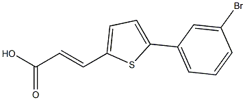 (2E)-3-[5-(3-bromophenyl)thien-2-yl]acrylic acid 구조식 이미지