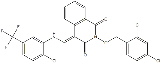 4-{[2-chloro-5-(trifluoromethyl)anilino]methylene}-2-[(2,4-dichlorobenzyl)oxy]-1,3(2H,4H)-isoquinolinedione Structure