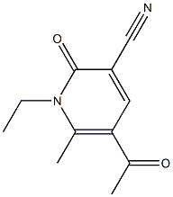 5-acetyl-1-ethyl-6-methyl-2-oxo-1,2-dihydro-3-pyridinecarbonitrile 구조식 이미지