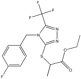 ethyl 2-{[4-(4-fluorobenzyl)-5-(trifluoromethyl)-4H-1,2,4-triazol-3-yl]sulfanyl}propanoate 구조식 이미지