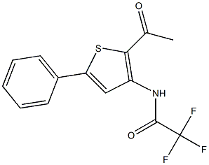 N1-(2-acetyl-5-phenyl-3-thienyl)-2,2,2-trifluoroacetamide 구조식 이미지