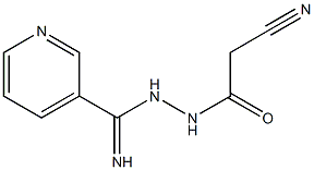 2-cyano-N'-[imino(3-pyridinyl)methyl]acetohydrazide 구조식 이미지